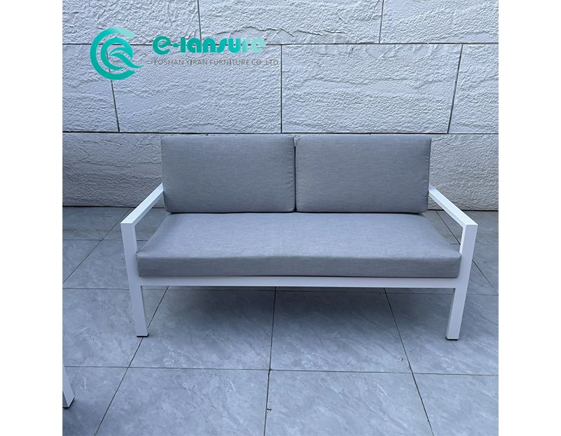 Elegant High-End All Aluminum Outdoor Dining Sofa and Coffee Table Set Waterproof for Villa Patio Courtyard