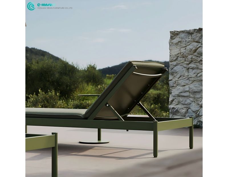Casual Design Outdoor Sun Lounger Aluminum Frame with Waterproof Waterproof Cushion Furniture