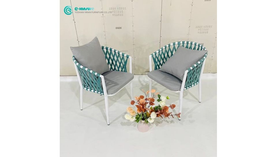 Explore nature: A leisurely time on a rope-woven garden chair