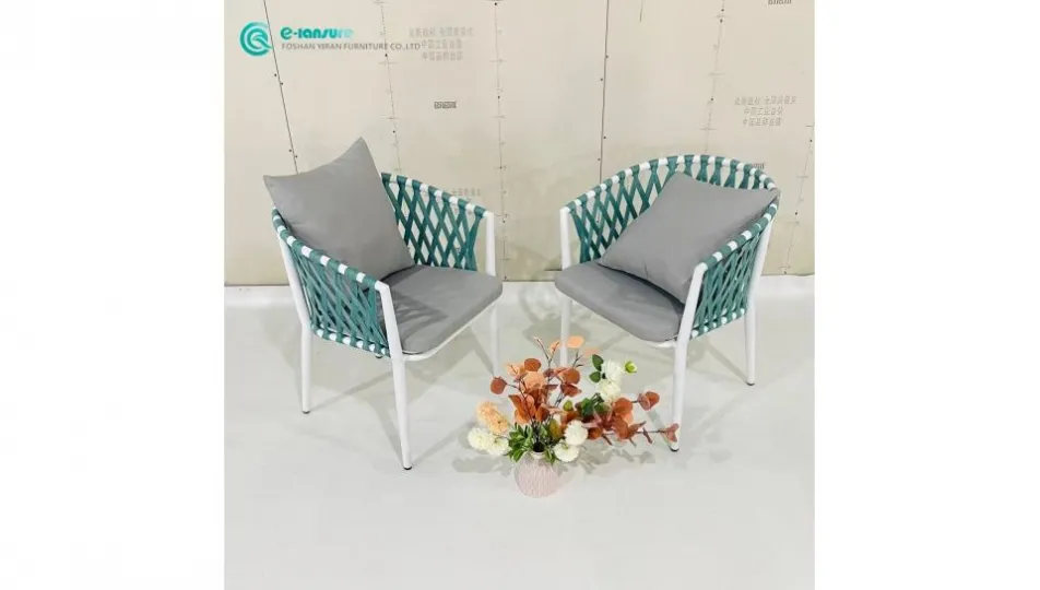 Explore nature: A leisurely time on a rope-woven garden chair
