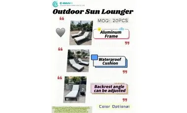 Adjustable Aluminum Outdoor Sun Lounger |