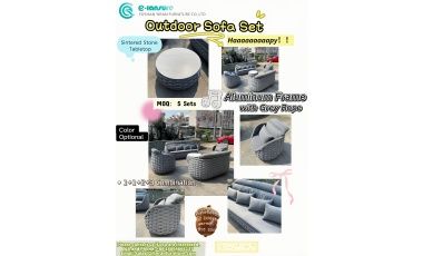 Hot‑sell Rope Woven Outdoor Sofa Set for Garden & Hotel