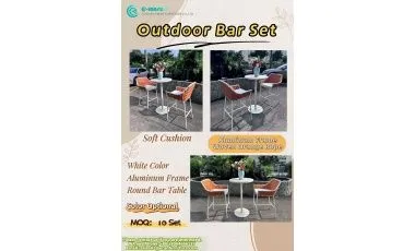 Premium Outdoor Bar Set | Aluminum & Hand‑Woven Rope Bar Furniture for Hotel, Villa & Cafe Projects