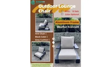 Elevate your outdoor space with this stunning modern aluminum lounge chair